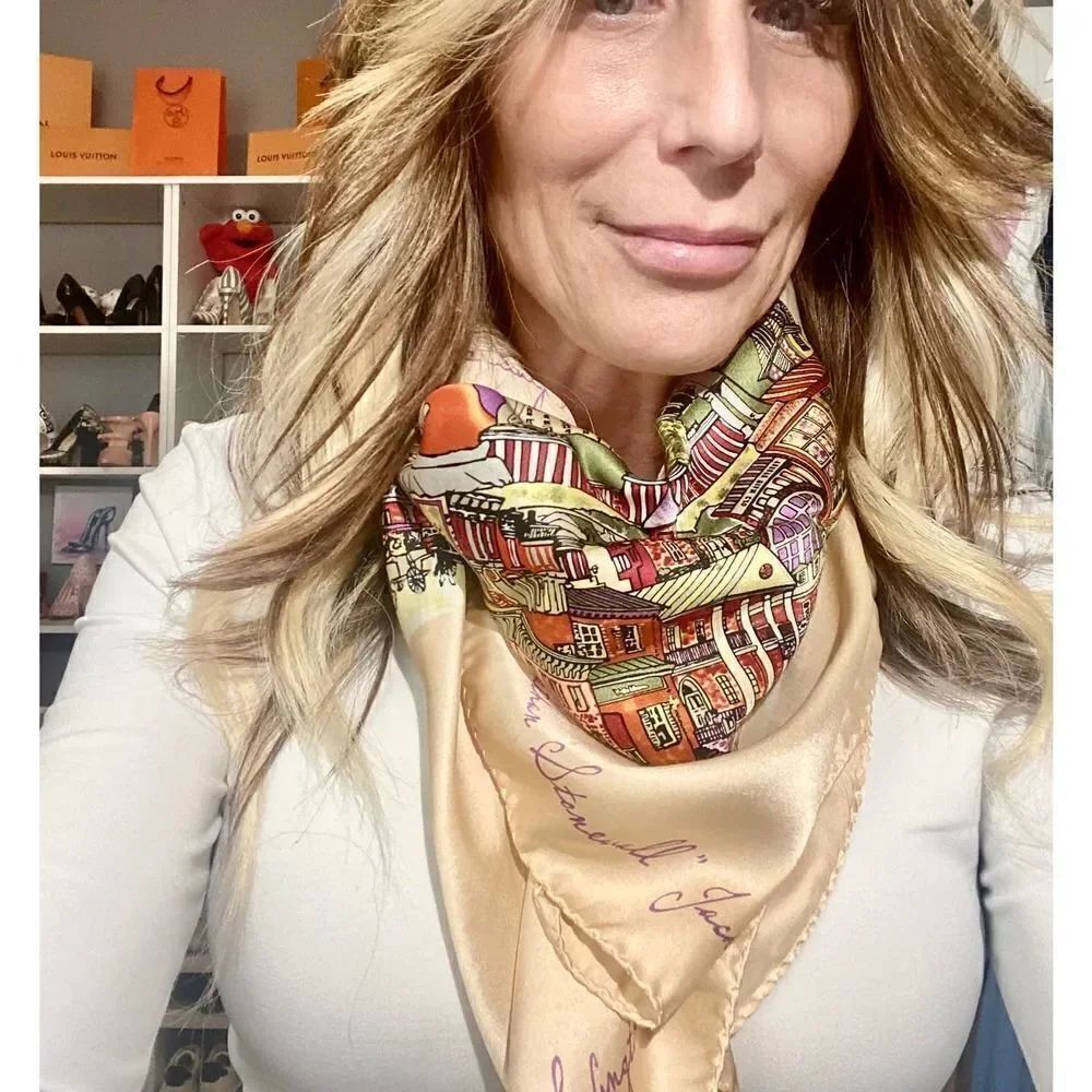 Vintage Silk Thomas Jonathan Stonewall Jackson Scarf